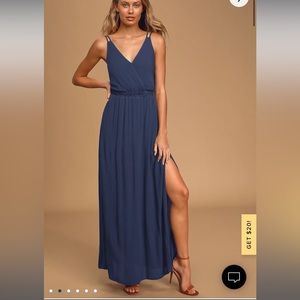 New Lulu’s maxi navy maxi dress small